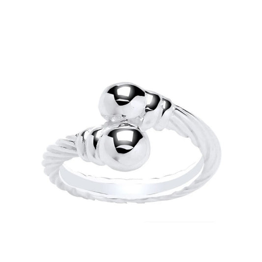 Torque Ring Twisted Solid Sterling Silver Ladies