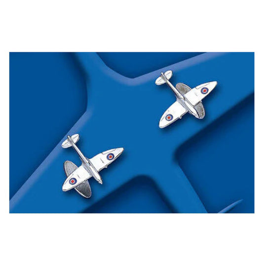 Silver Cufflinks Spitfire Cufflinks Solid Sterling Silver Aeroplane Cufflinks