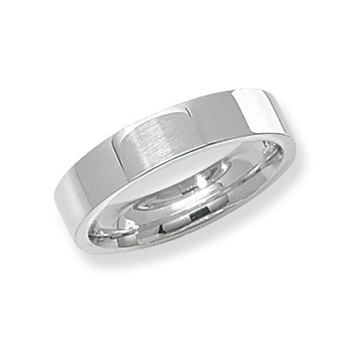 J R Jewellery sterling silver wedding band with polished and brushed finish for a modern look
