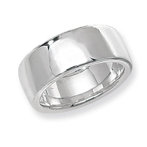 J R Jewellery sterling silver wedding band with polished smooth finish and classic design