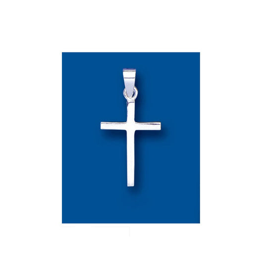 Sterling Silver Plain Cross Pendant 925 Hallmark 22 x 14mm