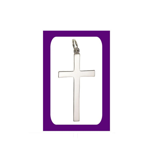 Sterling Silver Plain Cross Pendant 925 Hallmark 33 x 18mm