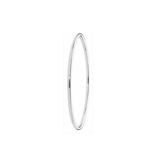 Sterling Silver Ladies Plain Round Bangle 925 Hallmark