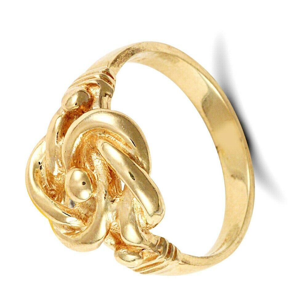 9ct gold gents knot ring by J R Jewellery featuring a classic intertwined knot design