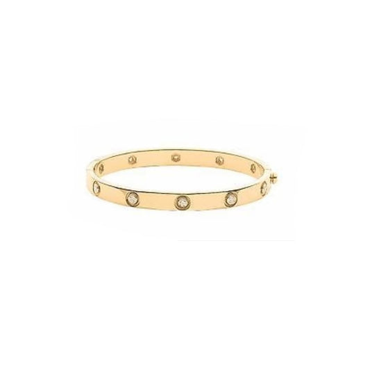 18ct Yellow Gold 1.00ct Diamond Bangle