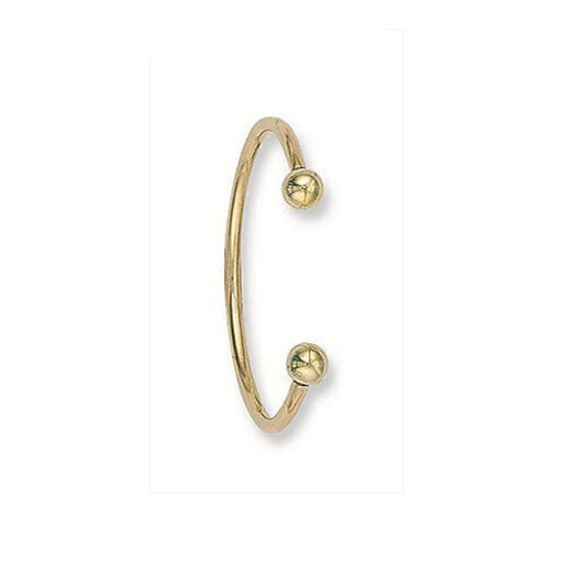 Yellow Gold Baby Torque Bangle Hallmarked Christening Gift