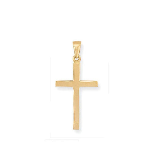 Gold Cross Pendant Yellow Gold Cross Necklace