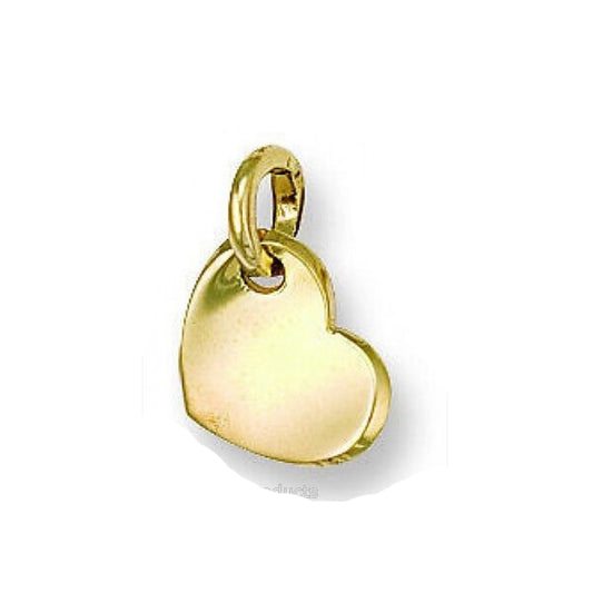 Solid Gold Heart Pendant Yellow Gold Hallmarked British Made