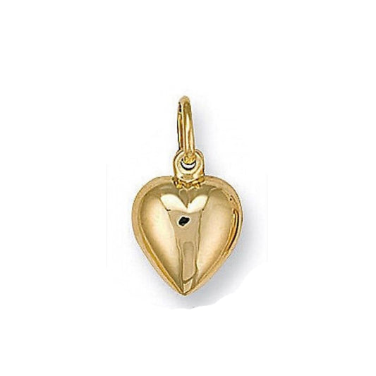Yellow Gold Heart Pendant Hallmarked British Made