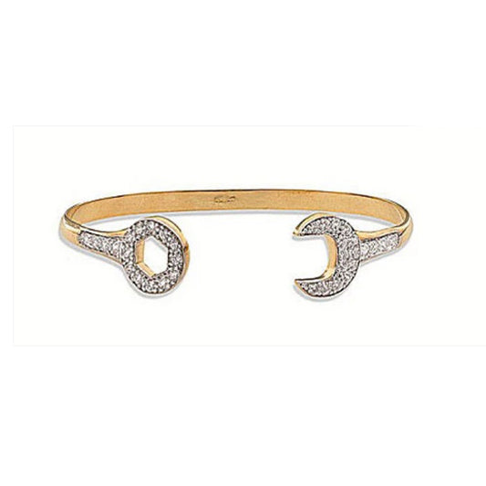 Yellow Gold Baby Spanner Bangle Full British Hallmark Christening Communion