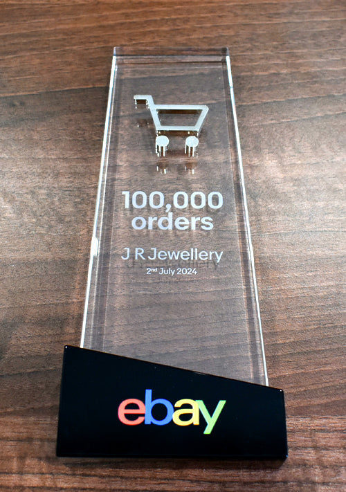 J R Jewellery Awarded eBay 100,000 Orders Award
