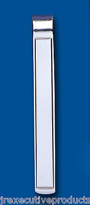 Tie Slide Solid Silver Plain Men's Gents 925 Hallmark