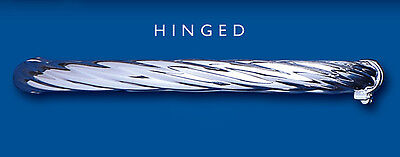 Bangle Solid Silver Hinged Ladies Twist Design Sterling Silver