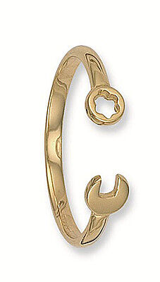 Spanner Baby Bangle Solid Yellow Gold Hallmarked