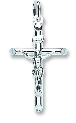Silver Crucifix Cross Pendant Necklace 925 Hallmark