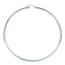 Silver Hoop Creole Earrings 64mm Tube 925 Hallmark
