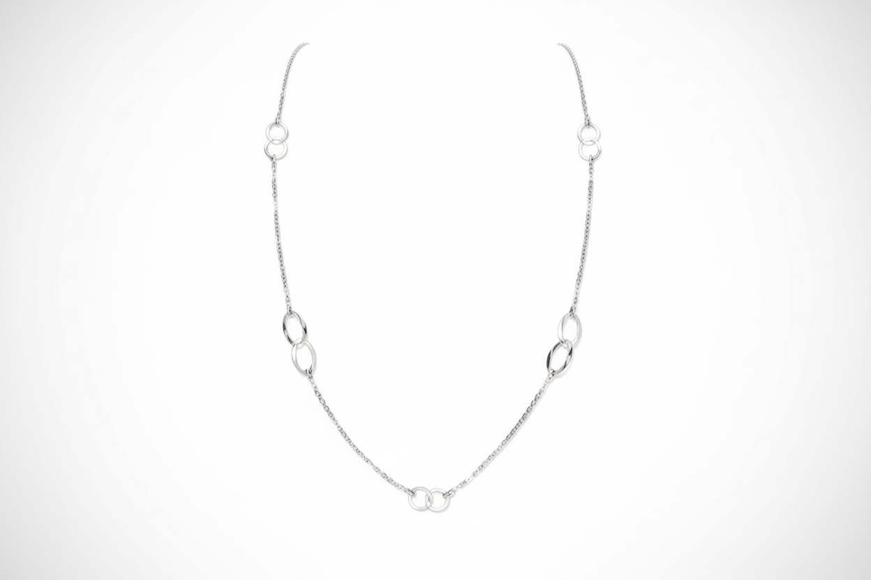 Solid Silver Necklace Chain 42"
