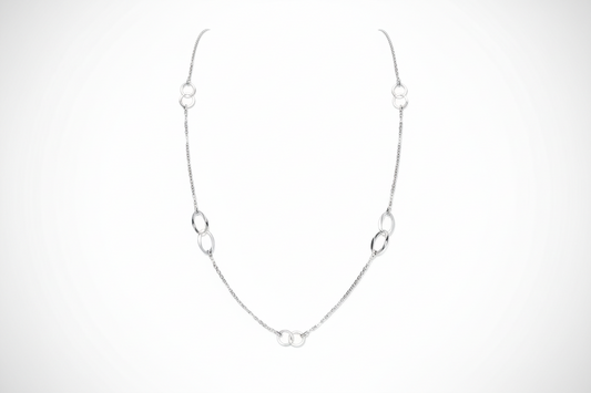 Solid Silver Necklace Chain 42"