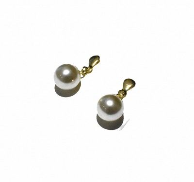 Pearl Earrings Yellow Gold Drop Solid 9 Carat Drop
