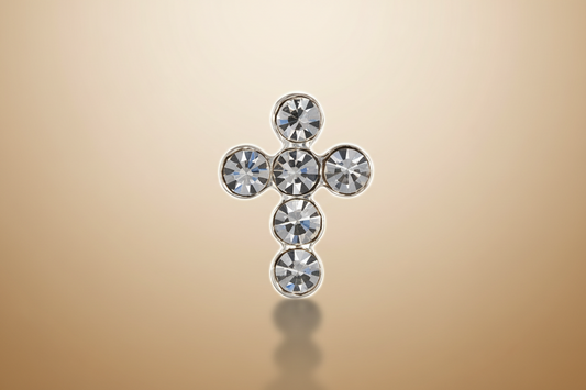 Mens Earring Cross Stud Earring Gents 925 Sterling Silver Cross Earring