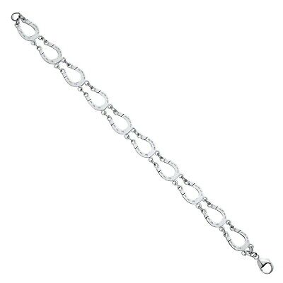 Sterling Silver Horseshoe Bracelet Heavy Substantial Hallmarked Boxed Brand New