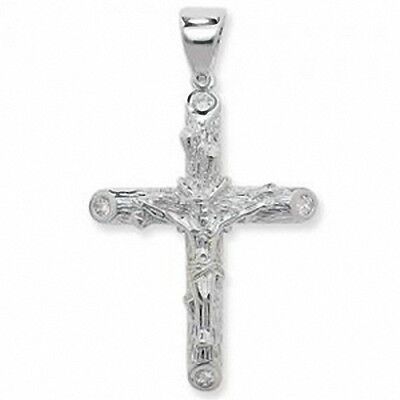 Sterling Silver Large Cucifix Cross Full Hallmark 54 x 38mm