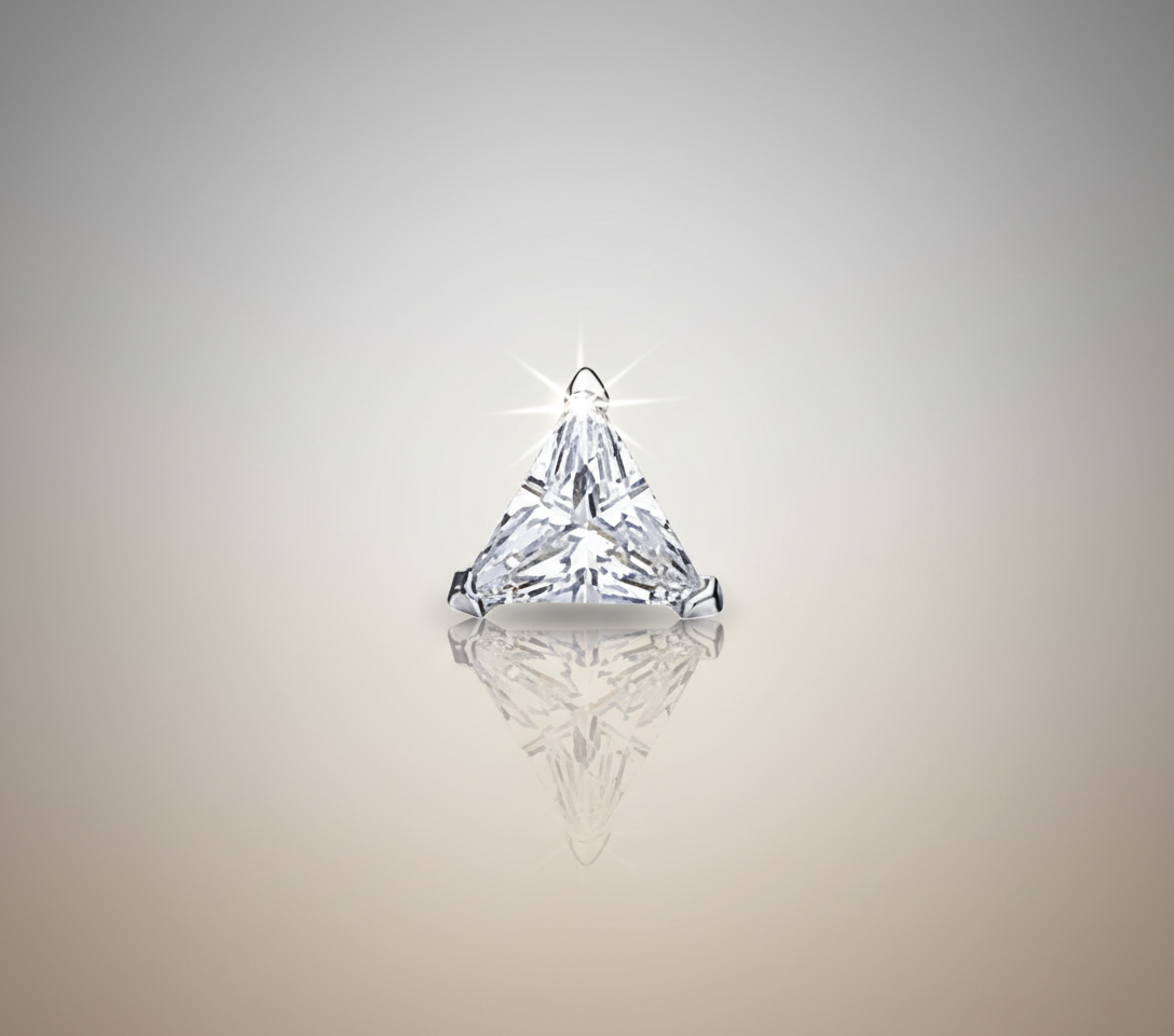 Mens Earring Trillion Triangle Solitaire Earring 925 Sterling Silver Earring