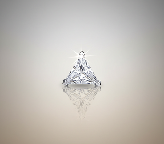 Mens Earring Trillion Triangle Solitaire Earring 925 Sterling Silver Earring