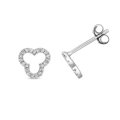 Diamond Stud Earrings 9ct White Gold 0.07ctw Diamonds