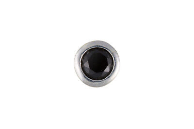Men's Earring Black Solitaire Earring 925 Sterling Silver Stud Earring
