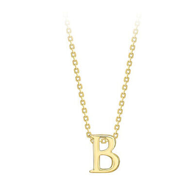 Capital B Initial Pendant 9ct Yellow Gold Ladies Complete With Gold chain 