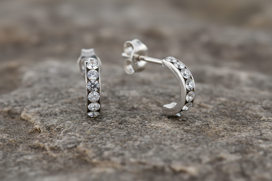 Men's Earring Hoop Gents Solid Sterling Silver