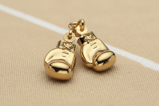 Plain Boxing Glove Pendant Yellow Gold Hallmarked British Made
