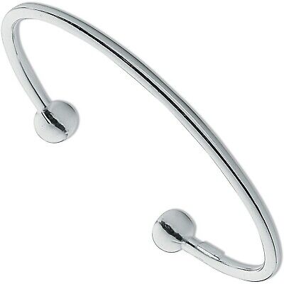 Silver 3mm Torque Ladies Bangle Solid Full Hallmark British Made Gift Boxed
