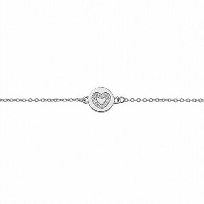 Sterling Silver Heart Bracelet Gemstone Ladies Hallmarked British Made