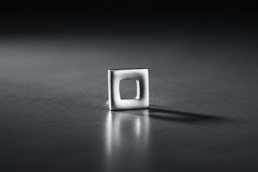 Mens Earring Gents Square Stud Earring 925 Solid Sterling Silver Earring