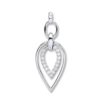 Elegant Diamond Teardrop Pendant Necklace 18" Chain 0.25ct Real Premium Diamonds