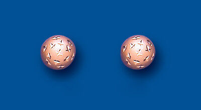 Rose Gold Ball Stud Earrings 7mm 9 Carat 375 Hallmark British Made