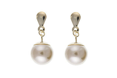 Pearl Earrings Yellow Gold Drop Solid 9 Carat Drop