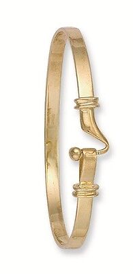 Ladies Yellow Gold Hook Bangle Fully British Hallmarked 13 Grams approx.