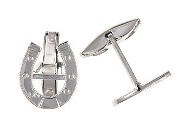 Horseshoe Cufflinks Solid Sterling Silver