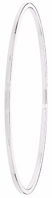 Sterling Silver Ladies Round Plain Bangle 925 Hallmark