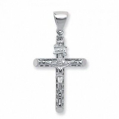 Sterling Silver Large Crucifix Cross Pendant 51 x 30mm Full Hallmark