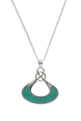 Turquoise Pendant Natural Turquoise Necklace Solid Sterling Silver
