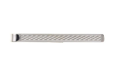 Solid Silver Tie Slide Clip Engine Turned 925 Hallmark