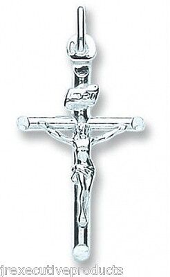 Silver Crucifix Cross Pendant 925 Hallmark 30 x 16mm