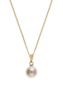 Elegant Classic Pearl Necklace and Earrings Set Solid Yellow Gold