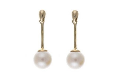 Freshwater Pearl Necklace & Drop Earrings  9ct Gold – Timeless Bridal Jewellery