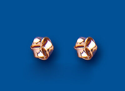 Rose Gold Knot Stud Earrings 6mm 9 Carat 375 Hallmark British Made