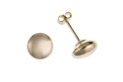 9ct Bouton Ball Stud Earrings 3mm Yellow Gold Studs British Made